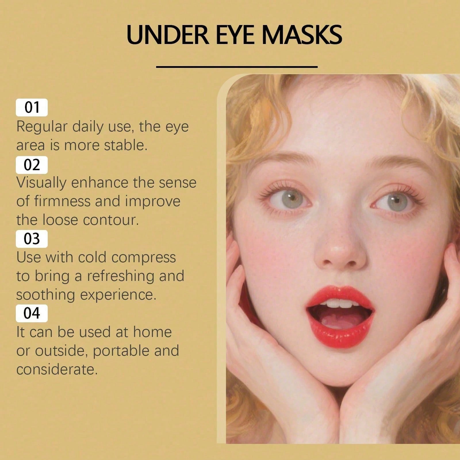 24K Gold Eye Mask, 60 Count Lu - Luxury Skincare Mask review and price